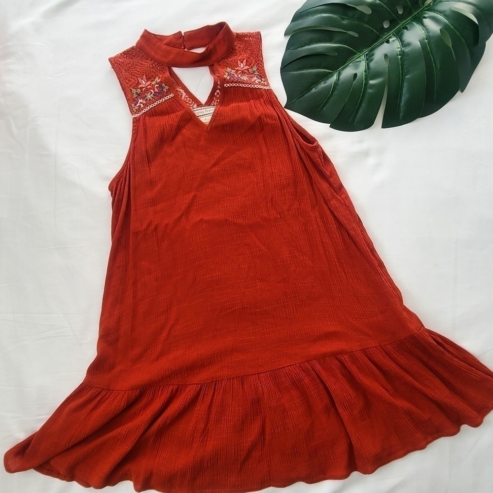 Flying Tomato Lace Trim Mini Tribal Boho Bohemian Dress — image 3 of 8
